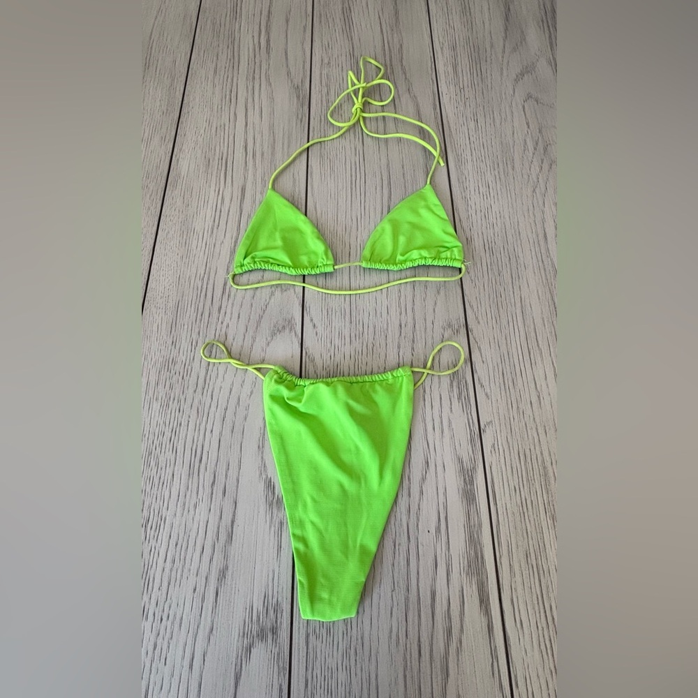 COPY - Oh Polly , neon green , 2 piece bikini, XS